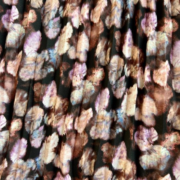 Vince Painted Floral Pleated Culotte Pants L - Picture 5 of 6